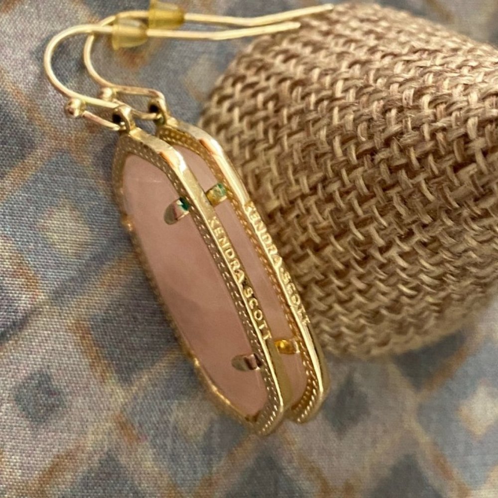Kendra Scott Classic Dani Earrings - Soft Pink (Gold) w KS gift bag